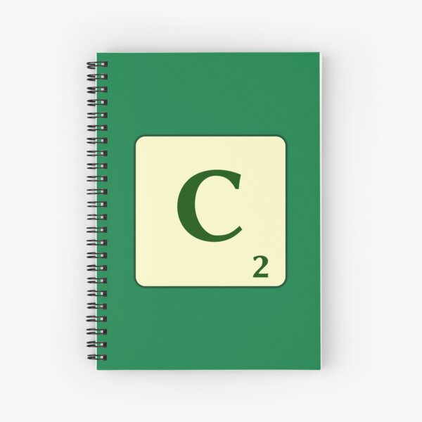 Fitxa de Scrabble de la C de 2 punts Cuaderno de espiral