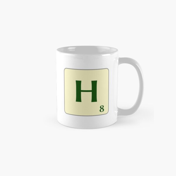 Fitxa de Scrabble de la H de 8 punts Taza clásica