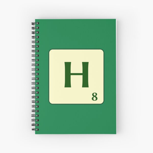 Fitxa de Scrabble de la H de 8 punts Cuaderno de espiral