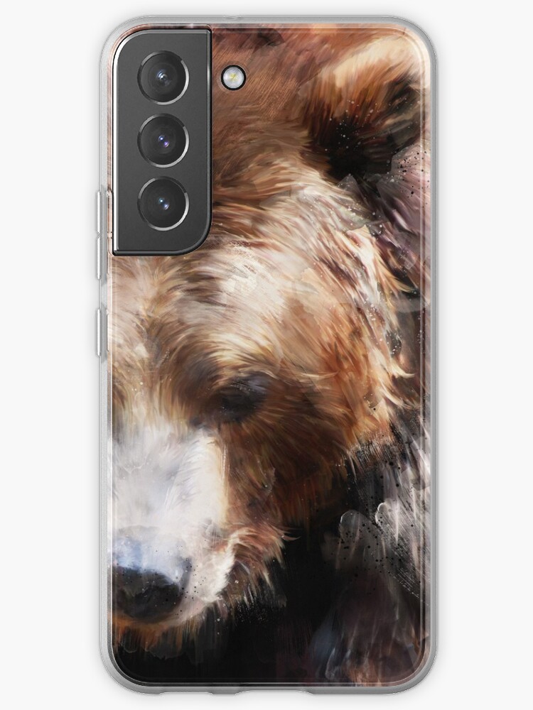 Thumbnail 1 of 4, Samsung Galaxy Phone Case, Bear // Gold designed and sold by Amy Hamilton.