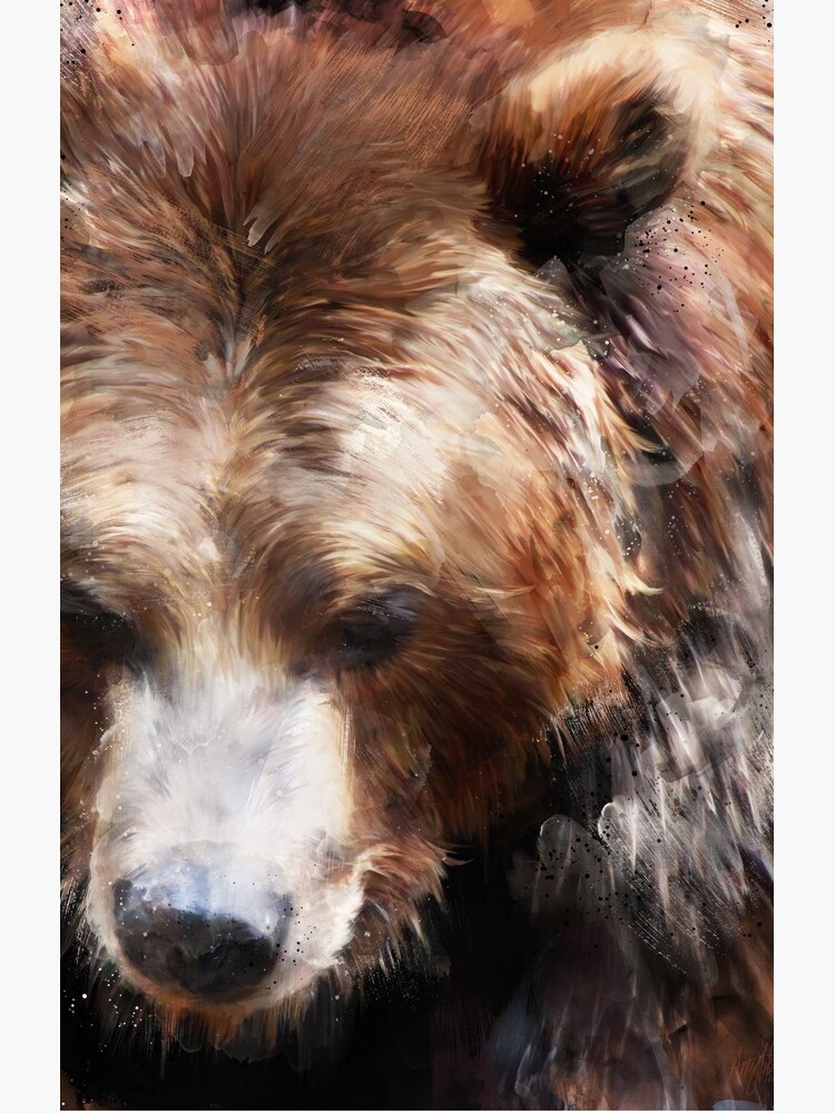 Artwork view, Bear // Gold designed and sold by Amy Hamilton