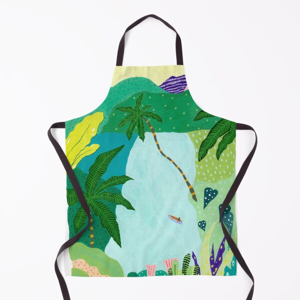 Item preview, Tropical scenery art print designed and sold by LisaMillArt.