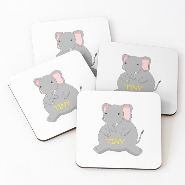 Item preview, Funny cute cartoon elephant  write tiny   designed and sold by Panya-Design.