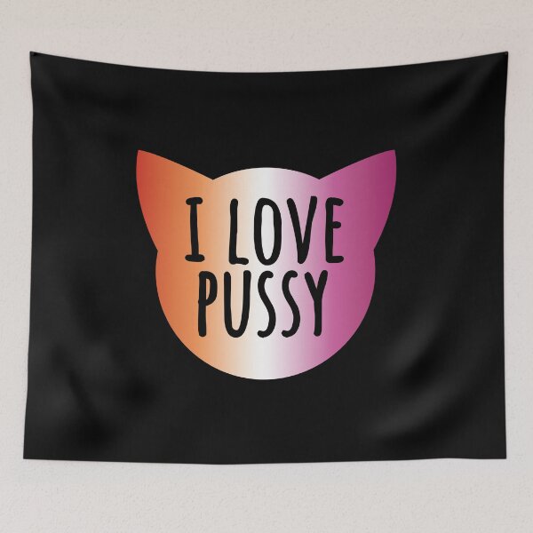 Item preview, I love pussy lesbian flag designed and sold by TrashPandainc.