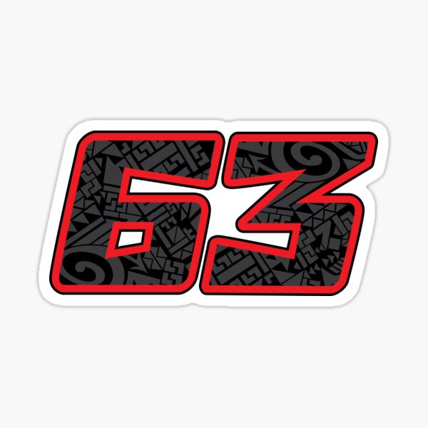 Francesco Bagnaia Nummer 63 2022 Sticker
