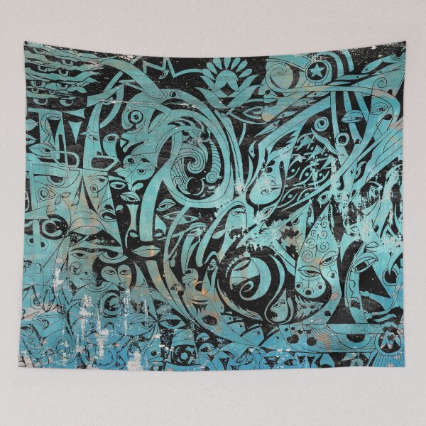 Item preview, Homa - Rustic Blue designed and sold by koorosh-nejad.