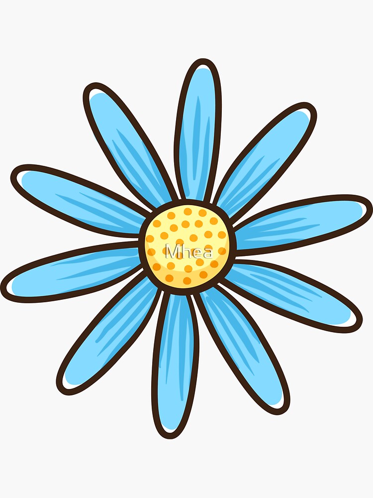 Blue Daisy - Vinyl Sticker