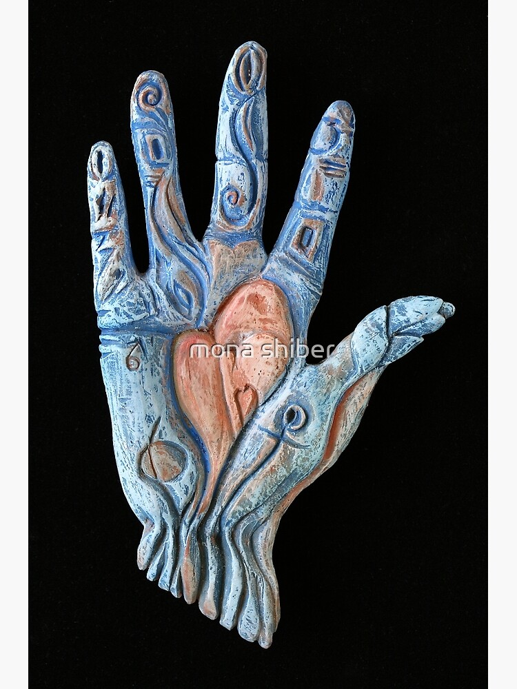 Thumbnail 7 of 7, Framed Art Print, Hand Heart designed and sold by MonaShiber.
