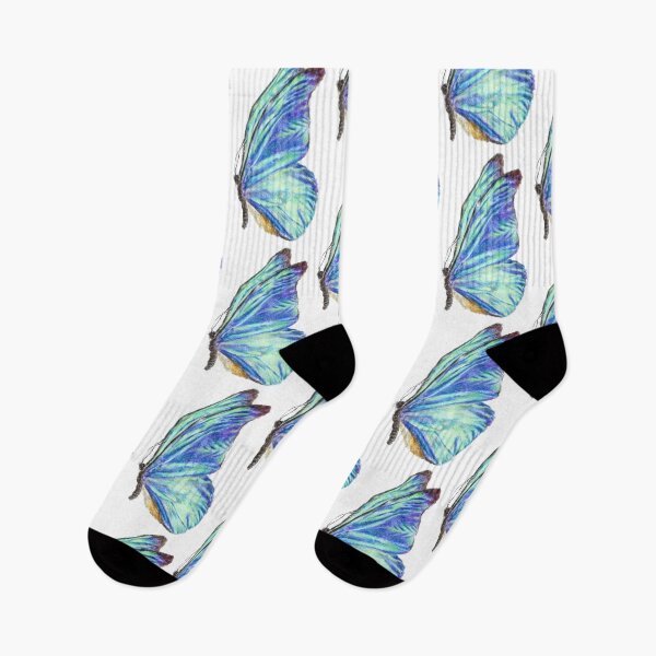Item preview, aqua and blue green morpho flying butterfly designed and sold by leiriin.