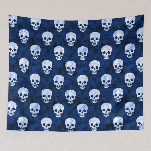 Artikelvorschau,  Happy Skulls Blue entworfen und verkauft von Paisley Yazel.