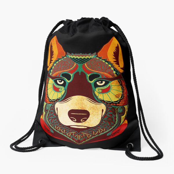 The Wolf Drawstring Bag