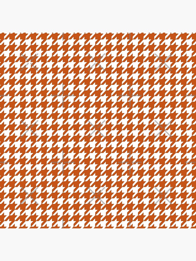 Pied de Poule Rust Orange Houndstooth by koovox