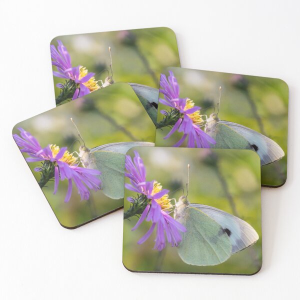 Item preview, White butterfly on a purple flower designed and sold by Annika Westgeest.