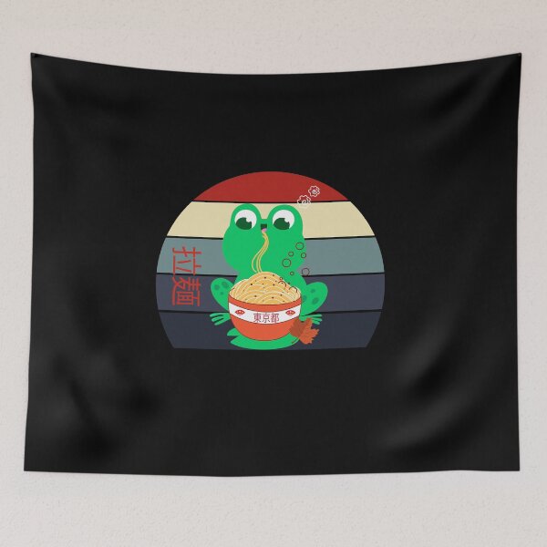 Item preview, Frog,Leaves Ramen, Funny Croaker Vintage Design Gift For Caecilian Lover Boyfriend designed and sold by Rassitni.