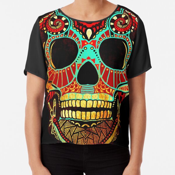 Grunge Skull No.2 Chiffon Top