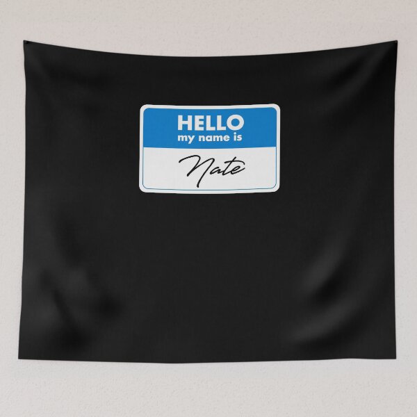 Item preview, Hello My Name Is Nate Name Tag Gift designed and sold by SuperFreshArt.