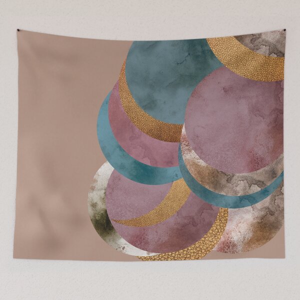 Item preview, Geometric Circles with Gold Details designed and sold by BilgePaksoylu.