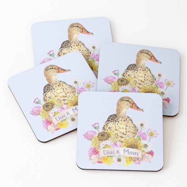 Item preview, Duck Mom - Sunflowers, Daisies and Dandelion Flowers designed and sold by becca-boyce.