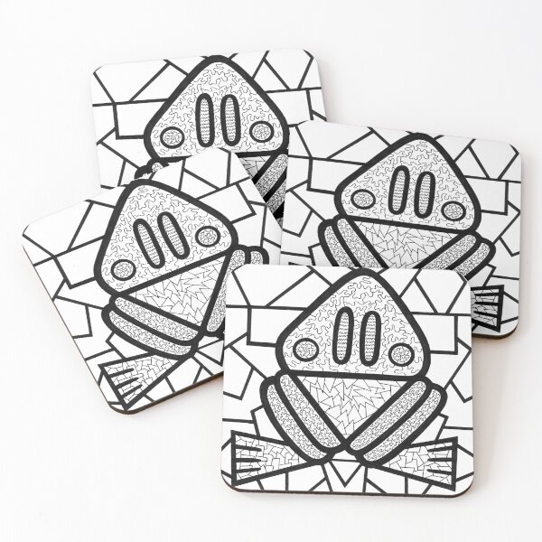 Item preview, Black & White Amazonian Indigenous Frog Amulet | Leonardo Menescal Line Art | Muiraquitã_18.10.15 designed and sold by LeonardoLineArt.