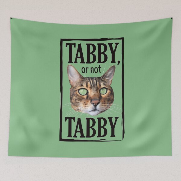 Item preview, Tabby or not Tabby, bengal cat face with green eyes designed and sold by courbebleue.
