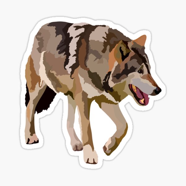 Item preview, W is for Wolf,Wolf Illustration – Majestic Wild Canine Wildlife Art designed and sold by PrettylittlepastelUk.