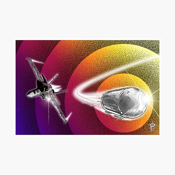 F-18 Super Hornet & Tic Tac UFO / UAP Photographic Print