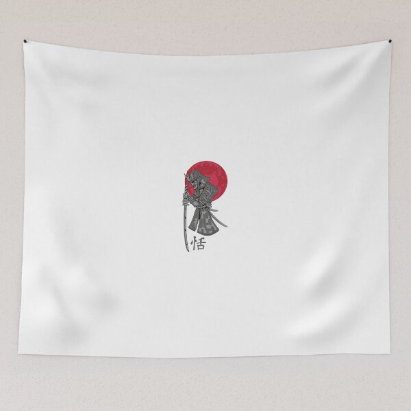 Item preview, Red moon and old samurai designed and sold by AbinSur99.