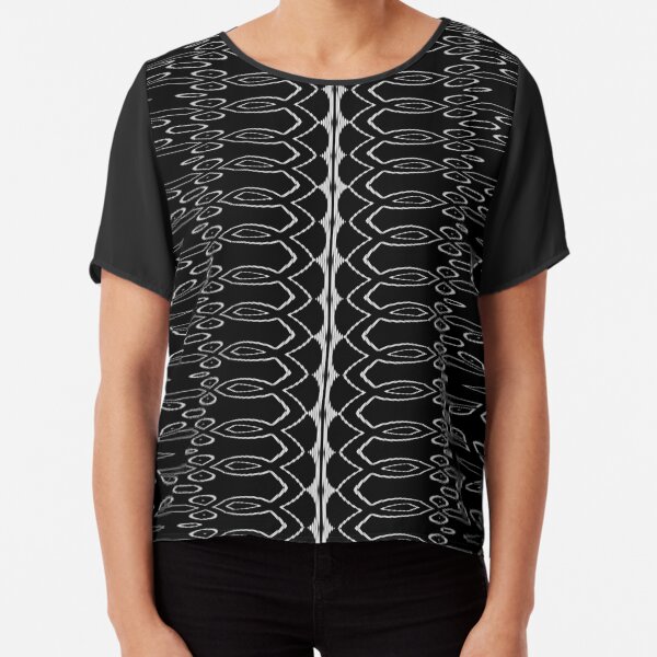 LaFara Royal Crochet Chiffon Top