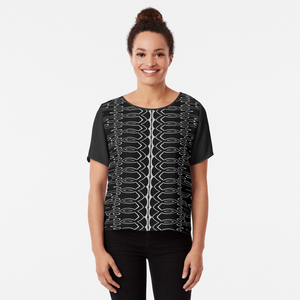 LaFara Royal Crochet Chiffon Top
