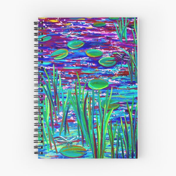 Item preview, Hine's Emerald Dragonflies Monet Inspired Waterlillies Lily Pond designed and sold by Ashley Baldwin.