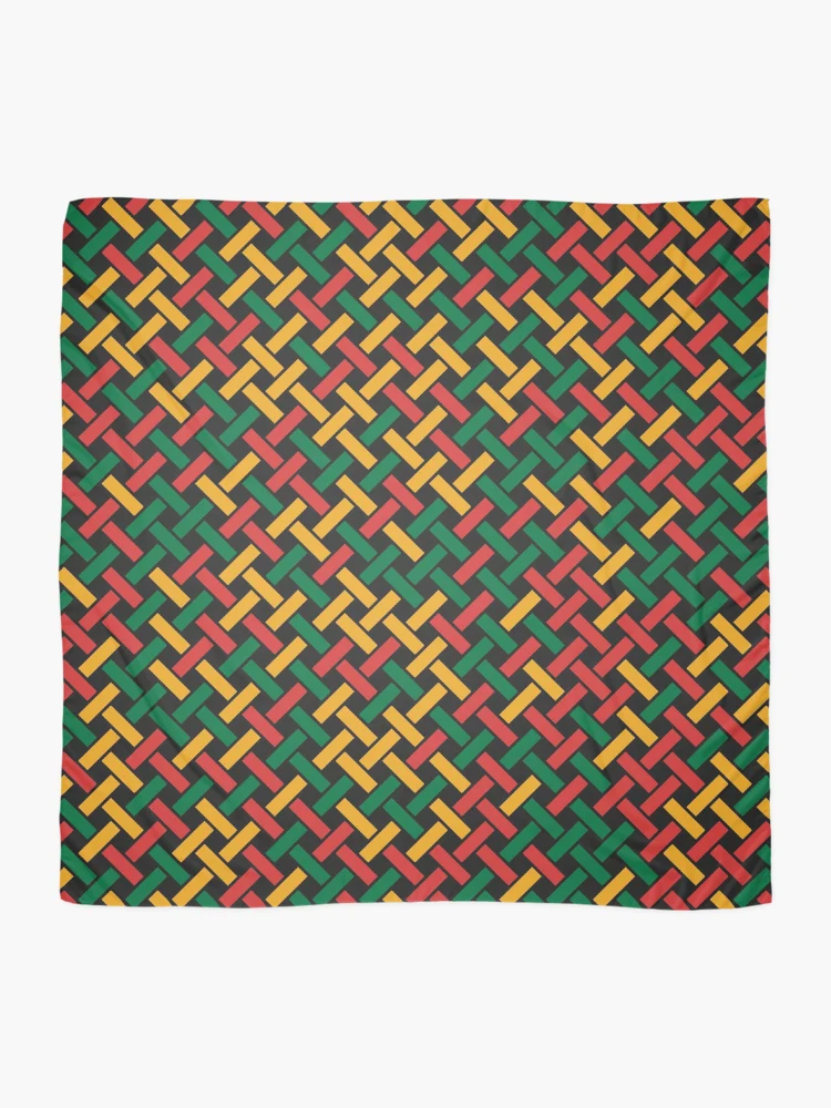 Thumbnail 2 of 3, Scarf, Weave Pattern (Rasta Colours) designed and sold by John Uttley.
