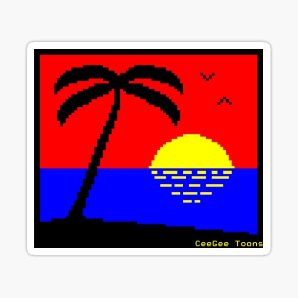 Sunset Beach - Teletext Sticker