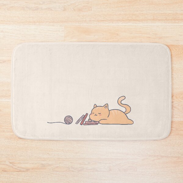 Item preview, Sleepy Study Orange Cat With a Ball of Yarn designed and sold by LittleFlairTee.