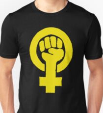 Yellow Feminist Fist Unisex T-Shirt