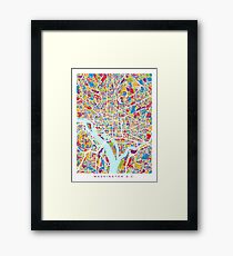 Washington DC Street Map Framed Print
