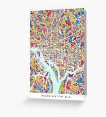 Washington DC Street Map Greeting Card