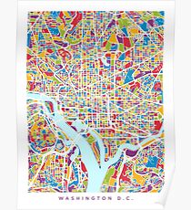 Washington DC Straßenkarte Poster