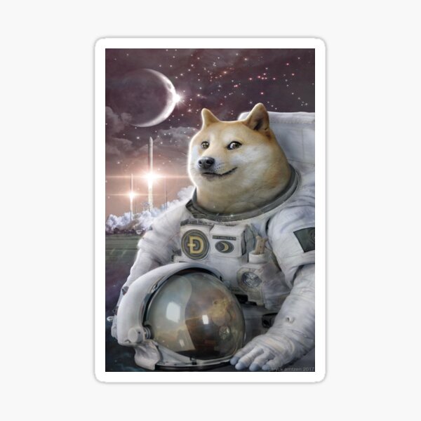 Doge To The Moon Stickers for Sale