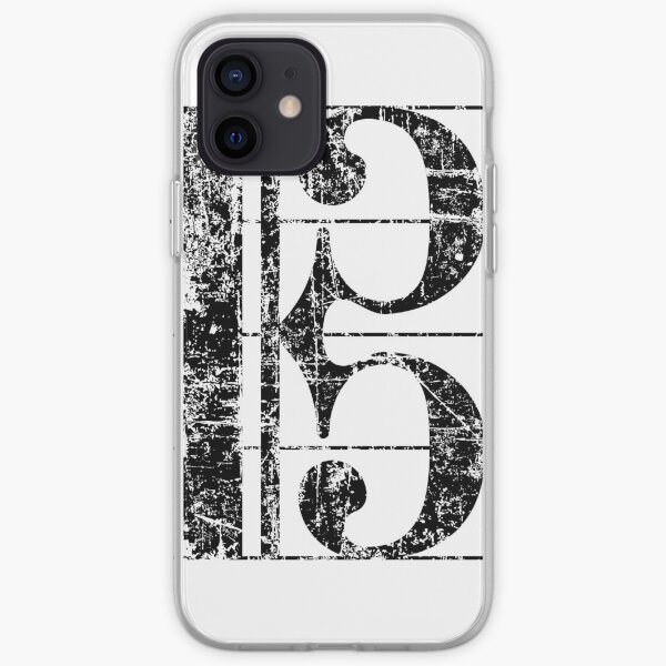 Alto clef (vintage / black) viola iPhone Soft Case