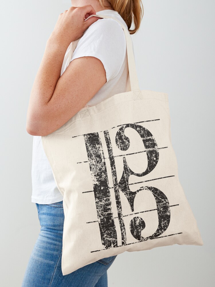 Alto clef (vintage / black) viola Tote Bag by theshirtshops