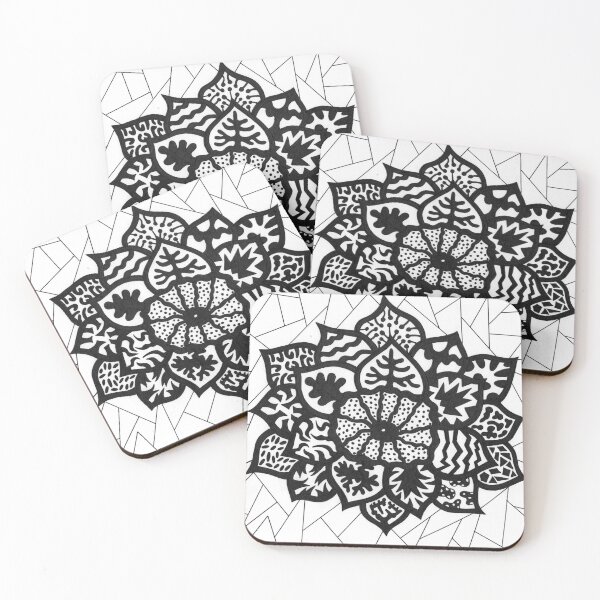 Item preview, Flower Black & White | Leonardo Menescal Line Art designed and sold by LeonardoLineArt.