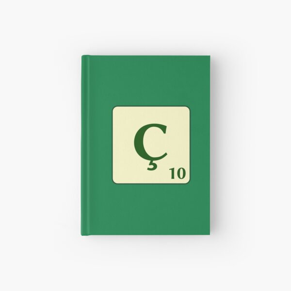 Fitxa de Scrabble de la Ç de 10 punts Cuaderno de tapa dura