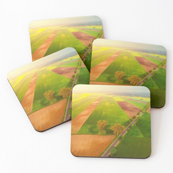 Item preview, Aerial scenic view of green and ploughed fields designed and sold by Lukasz Szczepanski.