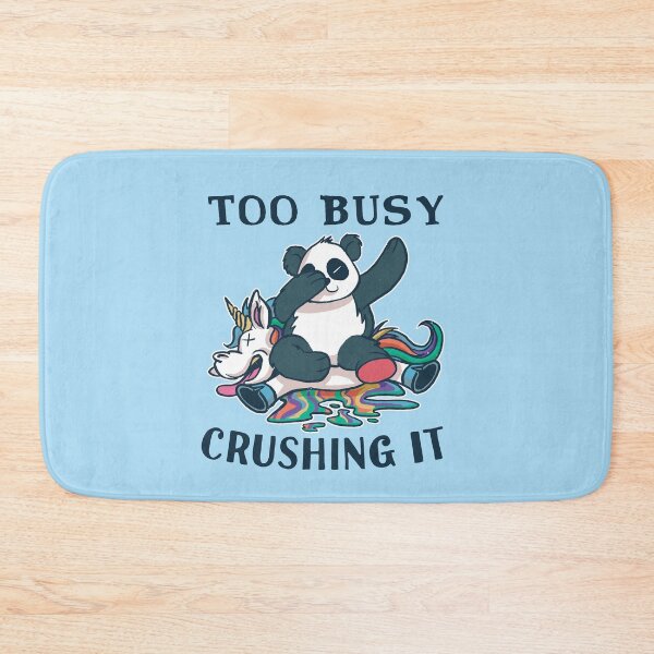 Item preview, Too Busy Crushing It a Funny Panda and Unicorn designed and sold by Frosty1489.