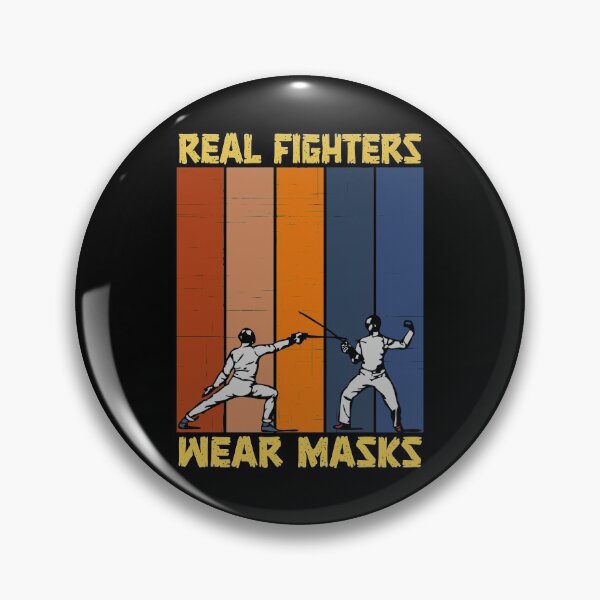 Item preview, Real fighters wear masks - badass vintage fencing designed and sold by SidTastic .