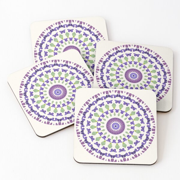 Item preview, February Birthday Amethyst Birthstone & Violet Flower Mandala designed and sold by TrendyArtPrints.