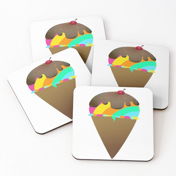 Item preview, Rainbow Ice Cream Sundae Cone designed and sold by Punderstandable.