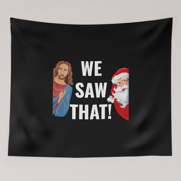 Item preview, Jesus And Santa We Saw That designed and sold by Maria Garcia.