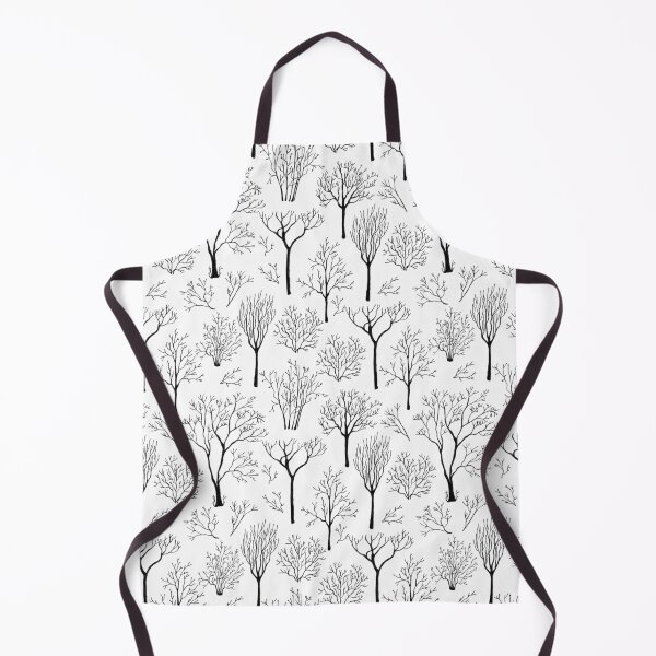 Item preview, Black Ink seamless pattern with bare trees designed and sold by Anna Druzhkova.