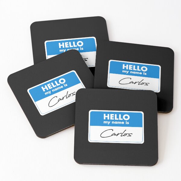Item preview, Hello My Name Is Carlos Name Tag Gift designed and sold by SuperFreshArt.